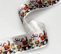 Декоративная новогодняя лента, атласная