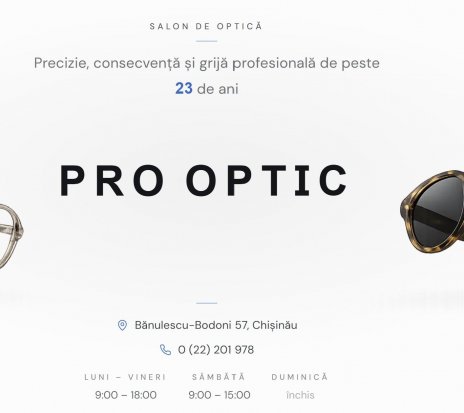 Ofertă - Pro Optic - alegerea potrivită pentru o vedere clară și un stil impecabil